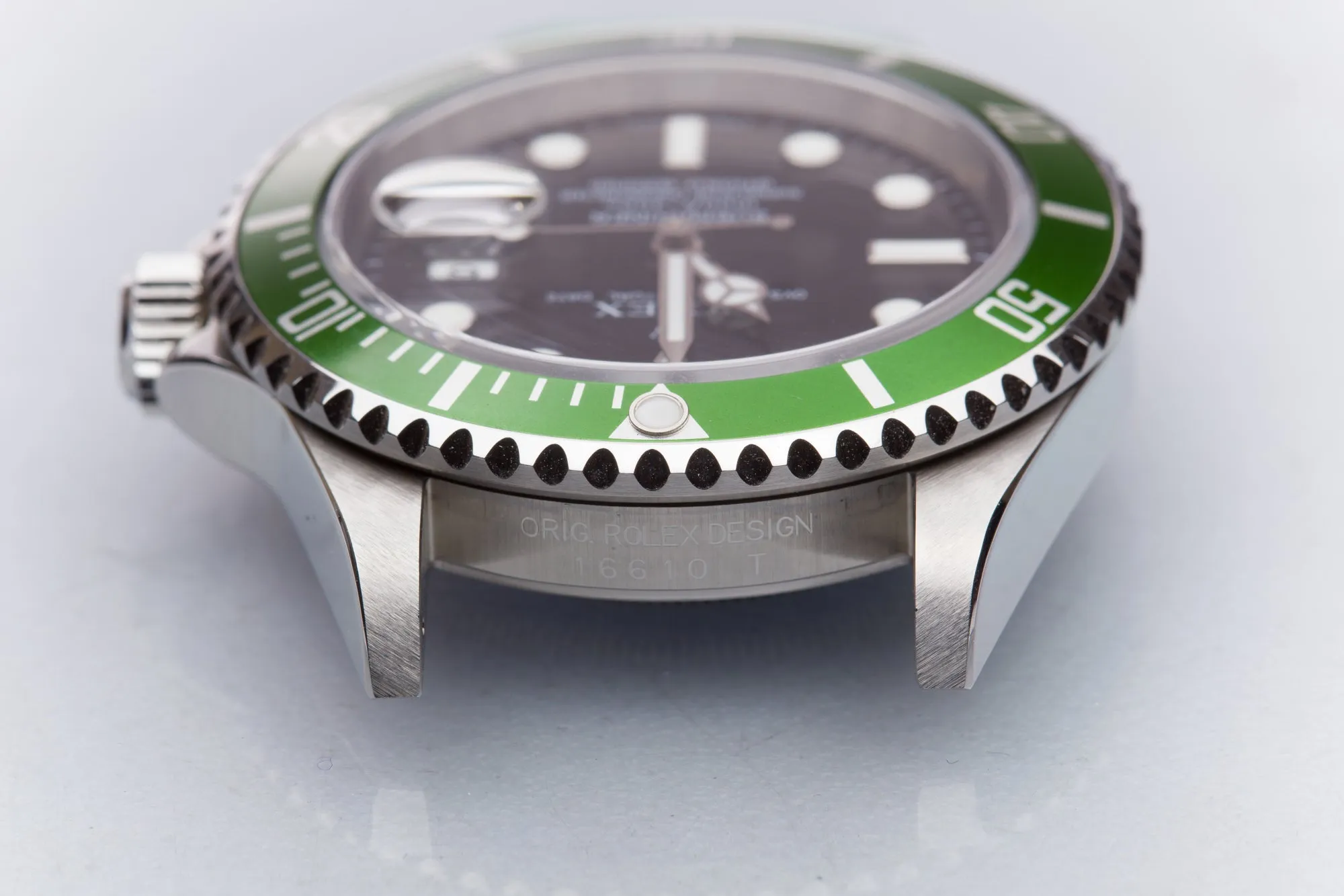 2006 Unpolished Rolex 16610LV Green Anniversary Submariner with Box, Hangtag, Card, & Booklets