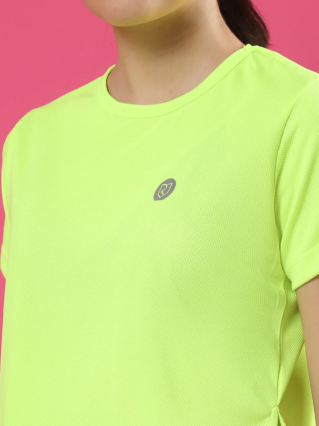 Activewear Loose Fit Half Sleeves Top for Women