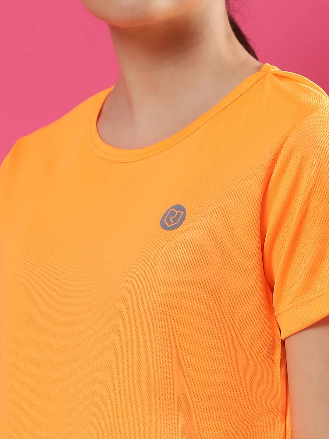 Activewear Loose Fit Half Sleeves Top for Women