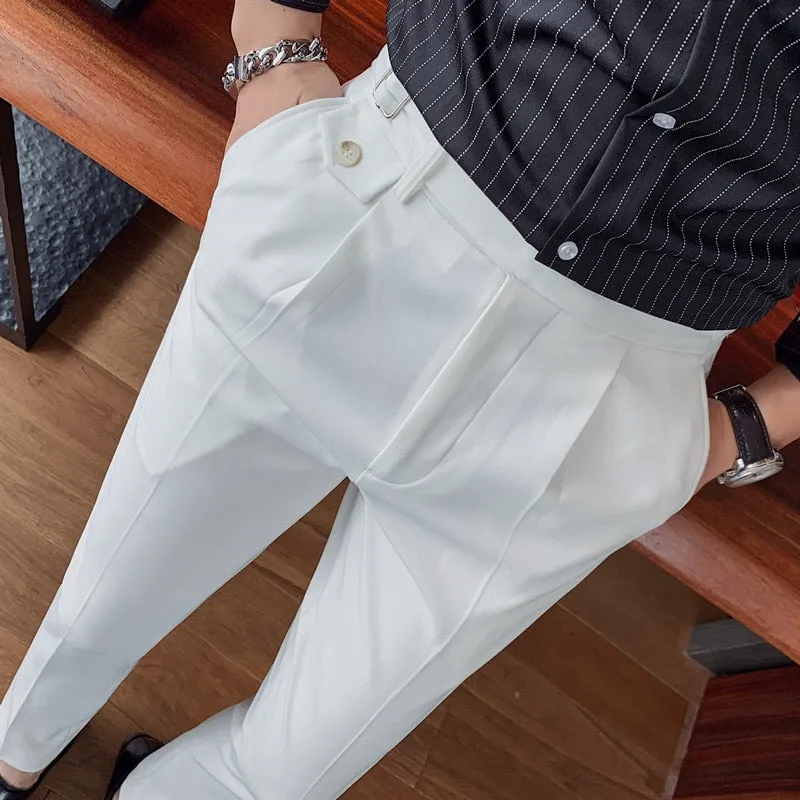 Advbridge High Quality White Wedding Dress Pants Men Business Suit Pant Casual Slim Fit Formal Pants Pantalon Costume Men Suit Trousers