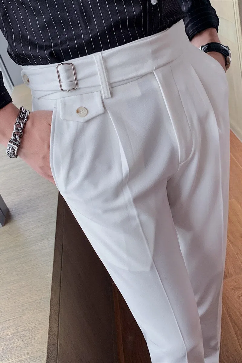 Advbridge High Quality White Wedding Dress Pants Men Business Suit Pant Casual Slim Fit Formal Pants Pantalon Costume Men Suit Trousers