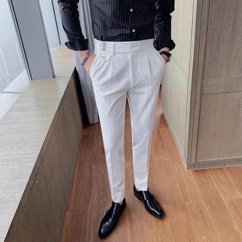 Advbridge High Quality White Wedding Dress Pants Men Business Suit Pant Casual Slim Fit Formal Pants Pantalon Costume Men Suit Trousers