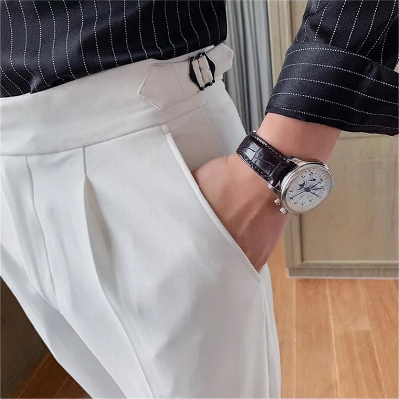 Advbridge High Quality White Wedding Dress Pants Men Business Suit Pant Casual Slim Fit Formal Pants Pantalon Costume Men Suit Trousers