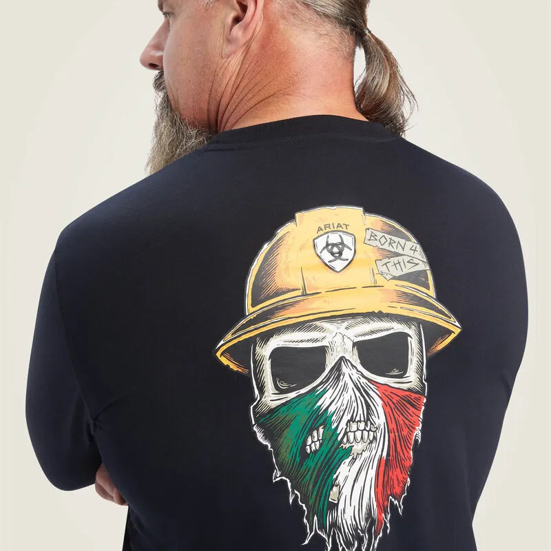 Ariat Men's Rebar Black Workman Born For This Long Sleeve Work Tee 10041428