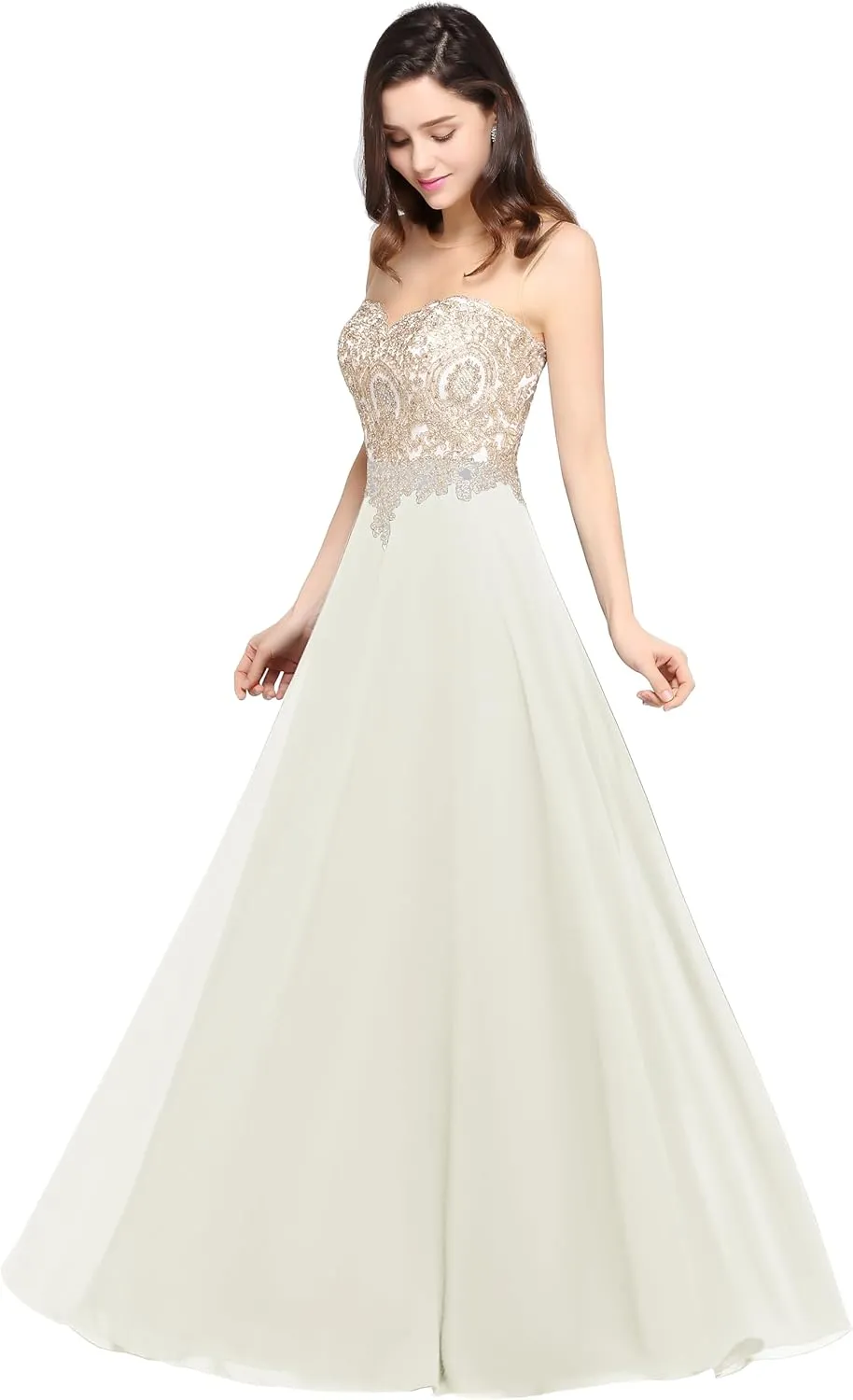 Babyonline Women's 2025 Summer Maxi Dress - Sleeveless Elegant Round Neck High Waist Flowy Wedding Guest Formal Long Dresses