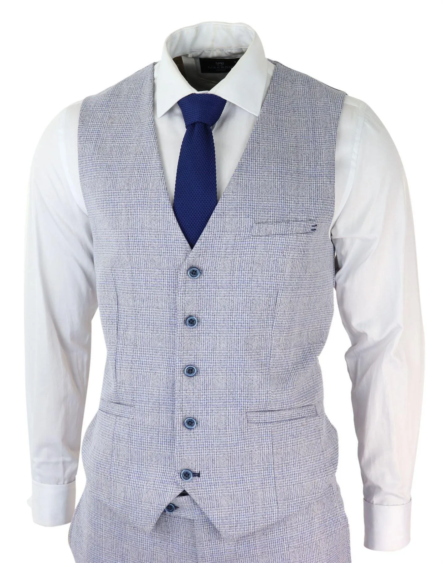 Caridi - Men's Boys 3 Piece Check Suit Tweed Black Brown Wedding Peaky Classic