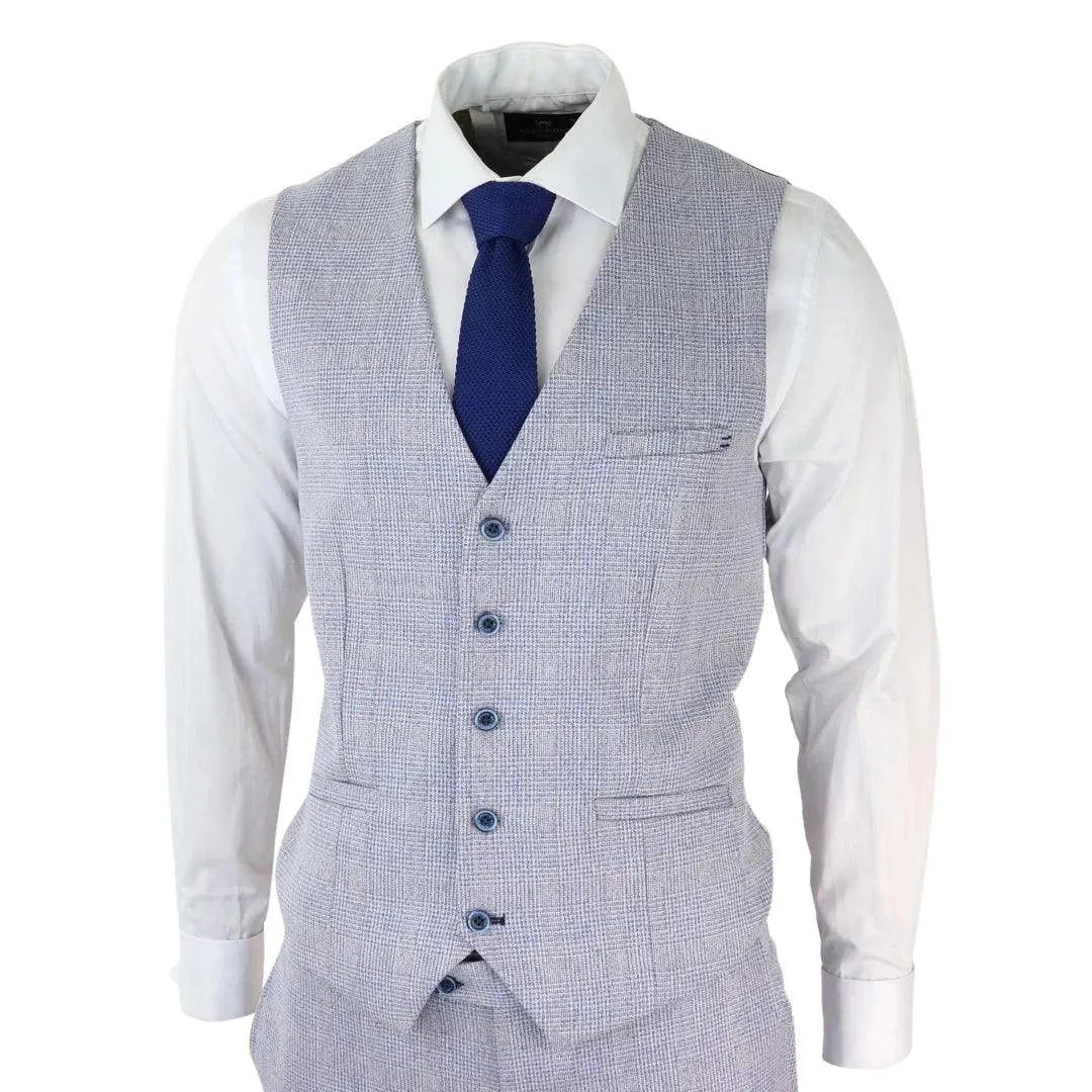 Caridi - Men's Boys 3 Piece Check Suit Tweed Black Brown Wedding Peaky Classic