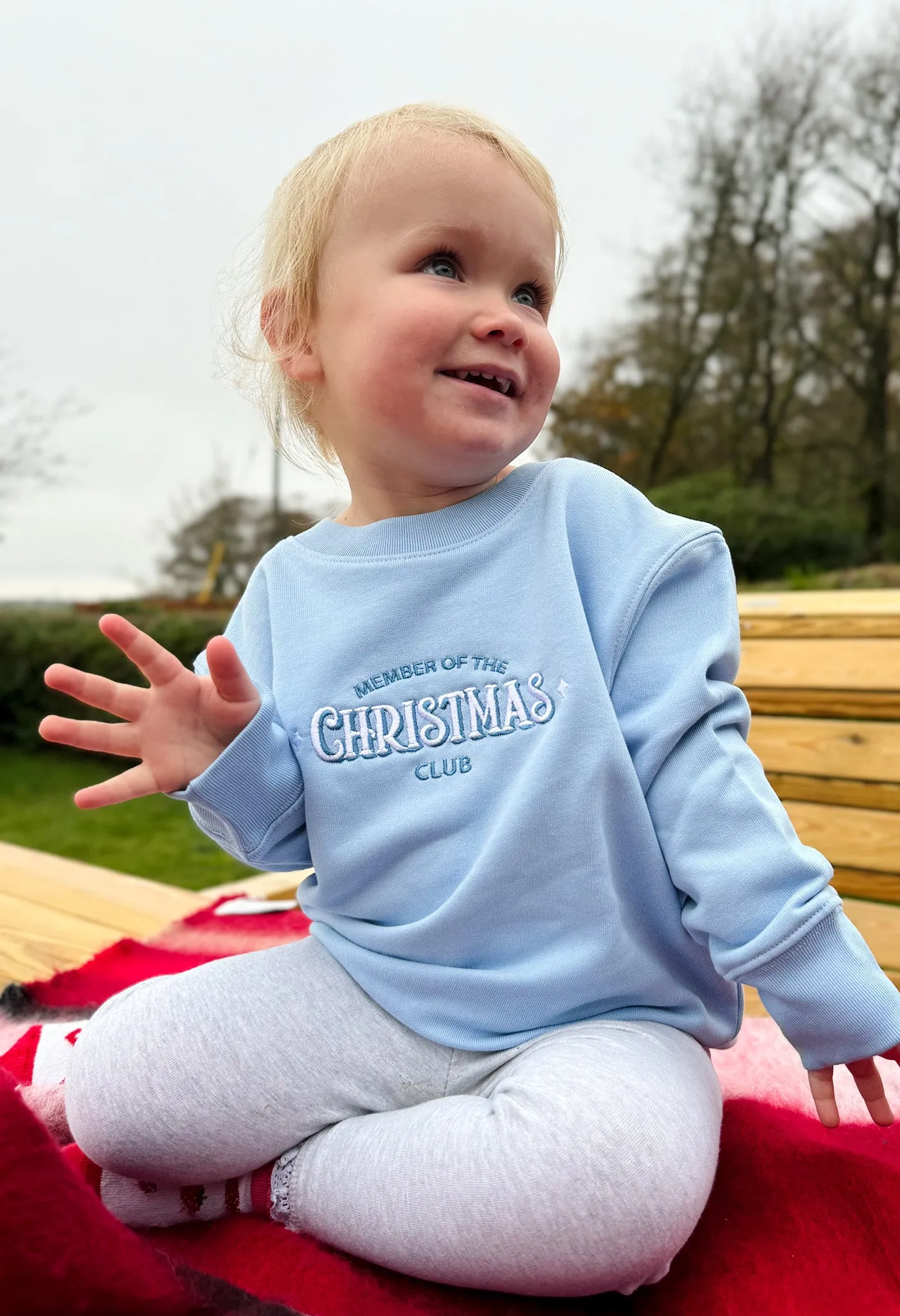 Christmas Club Embroidered Organic Cotton Childrens Sweatshirt