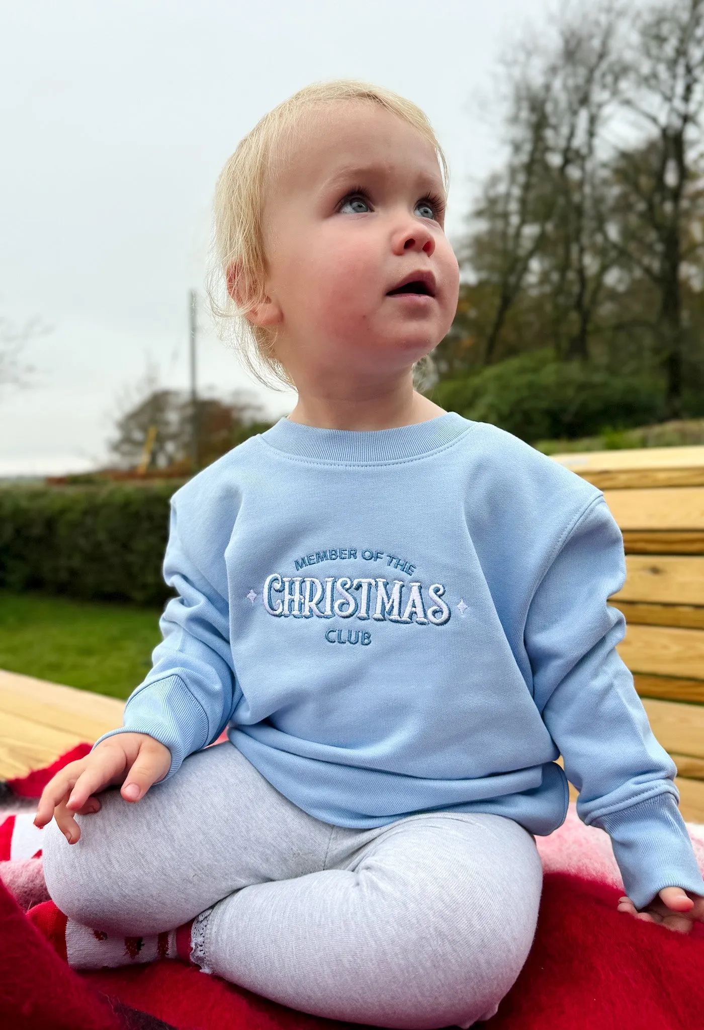 Christmas Club Embroidered Organic Cotton Childrens Sweatshirt