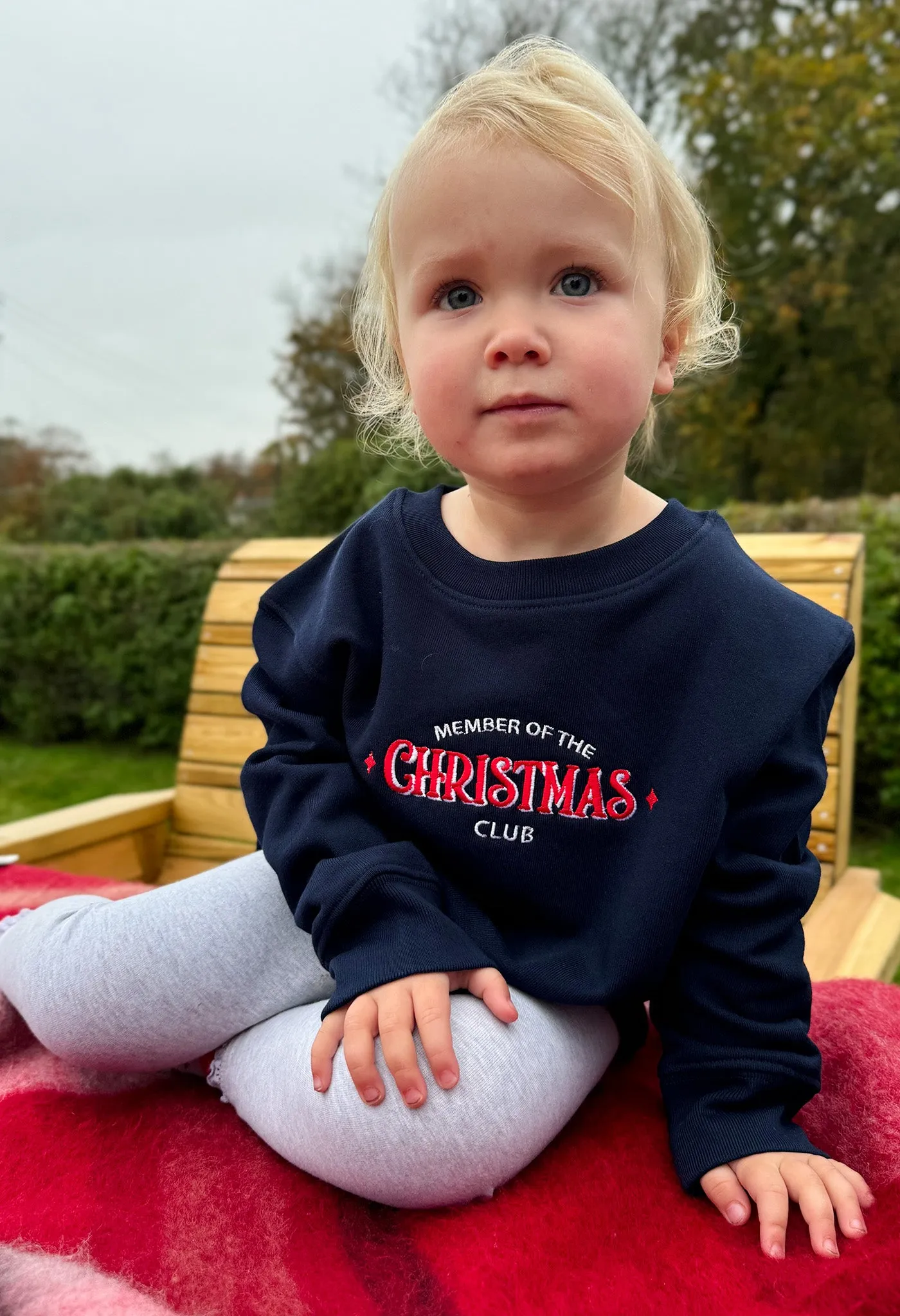 Christmas Club Embroidered Organic Cotton Childrens Sweatshirt