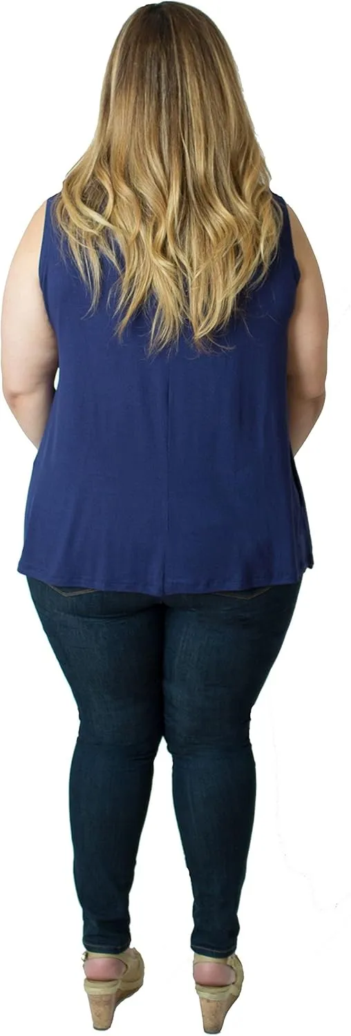 Curvy Plus Size 'Camille' Front Zip Nursing and Pumping Tank - Stylish, Simple and Discreet