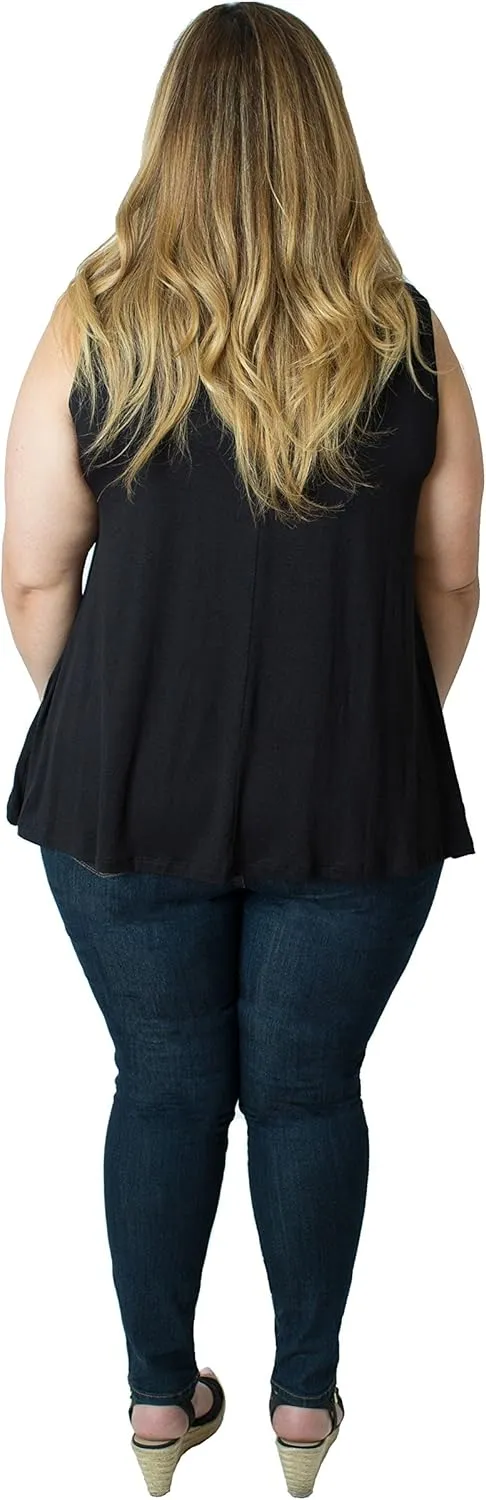Curvy Plus Size 'Camille' Front Zip Nursing and Pumping Tank - Stylish, Simple and Discreet