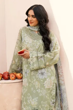 EMBROIDERED PRINTED LAWN UF-596