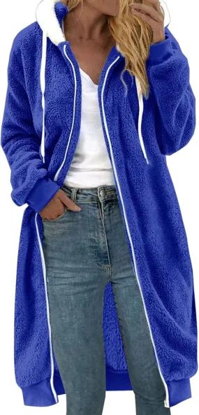 Fashionable Women'S Long Sleeve Solid Pocket Cardigan Button Top Sweater Knit Cold Weather Coats for Women