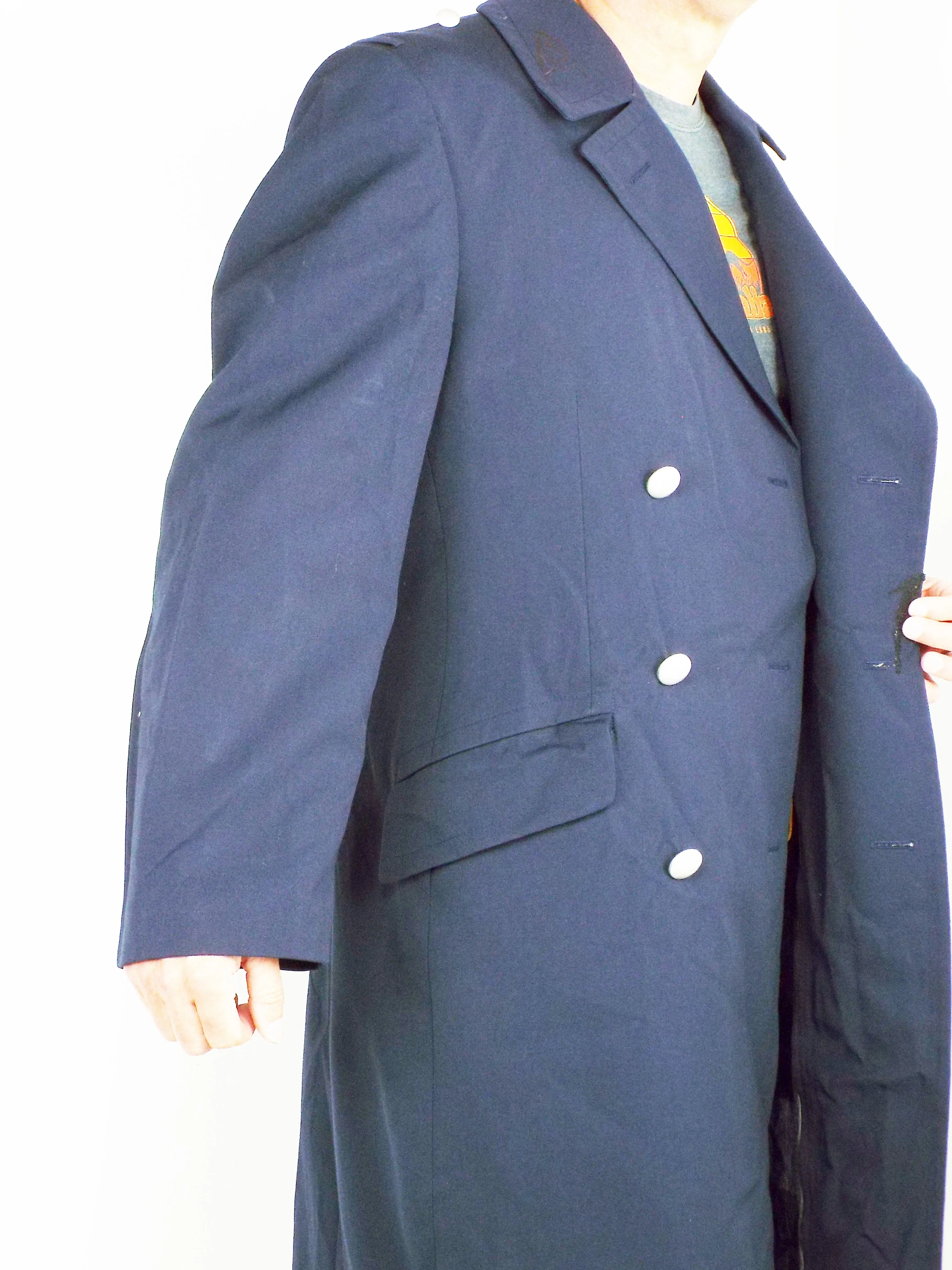 German Navy - Dark Blue Trench Coat – Gabardine - Grade 1