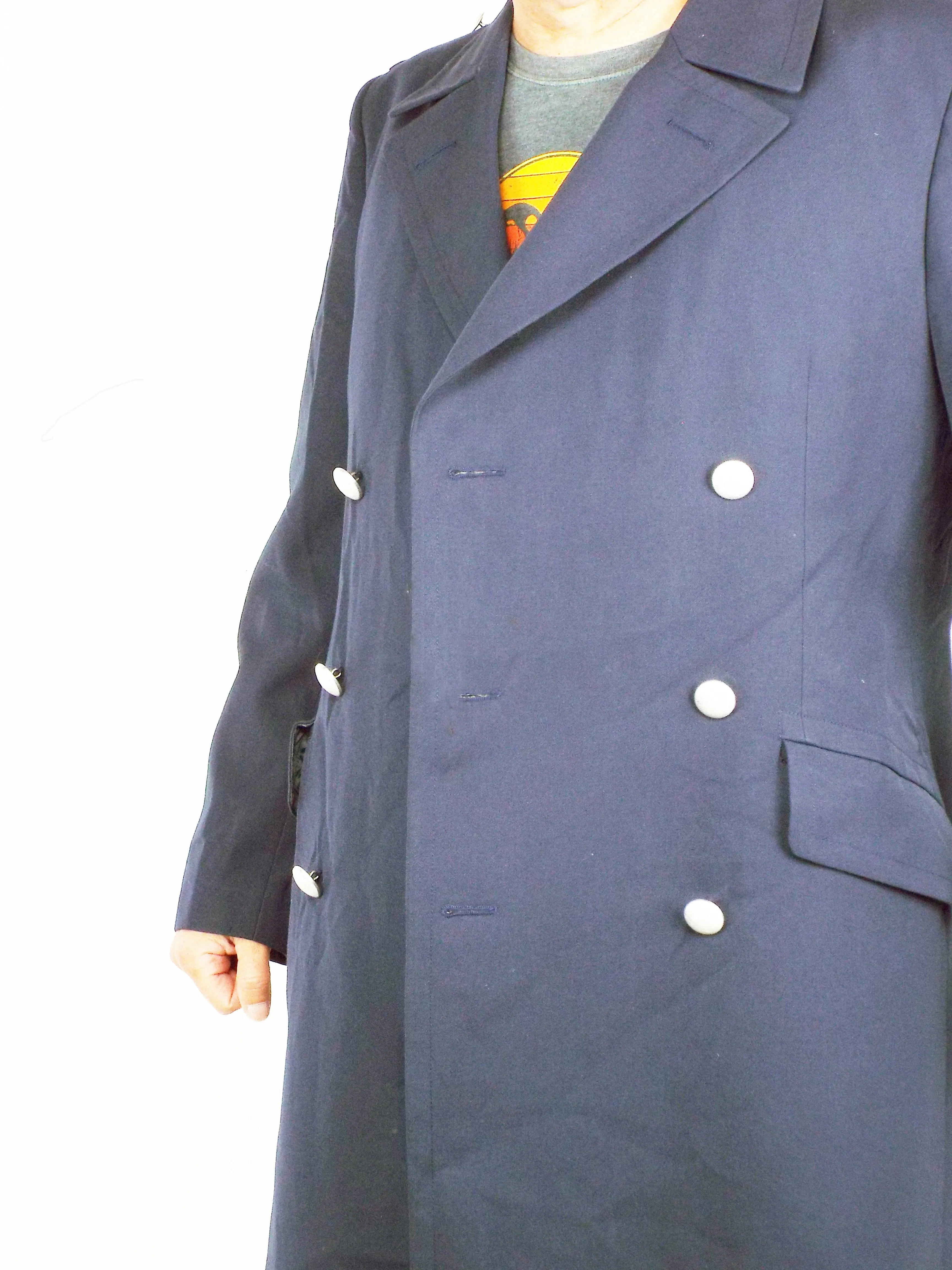 German Navy - Dark Blue Trench Coat – Gabardine - Grade 1