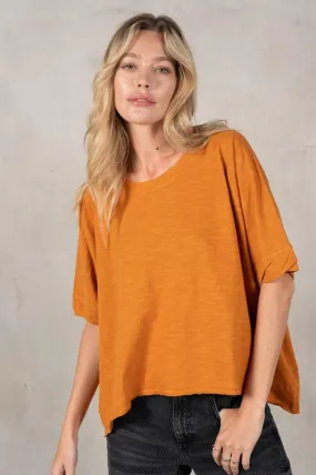 Half Sleeve Boxy Crop Top