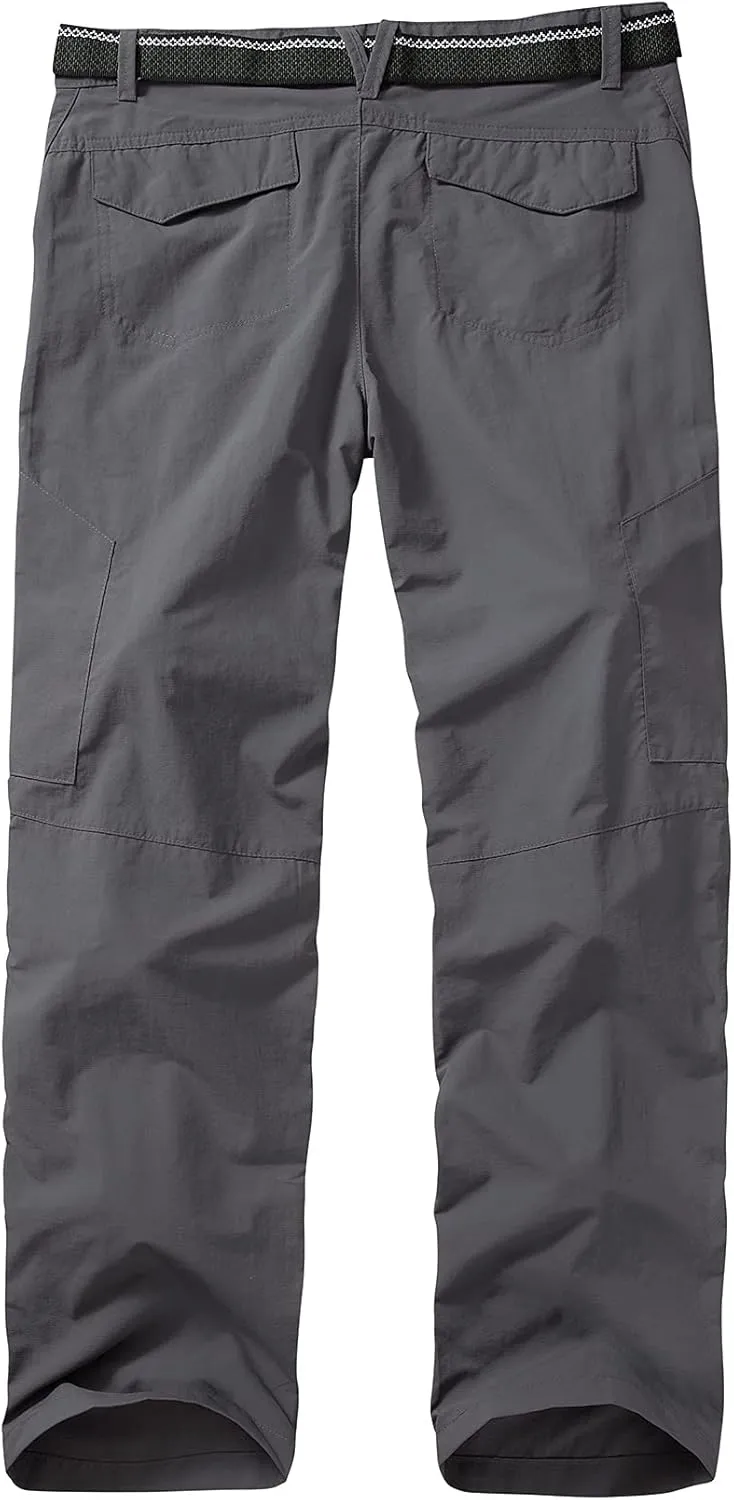 Kids Cargo Hiking Pants Boys Girls Youth Casual Lightweight Quick Dry Waterproof Outdoor Scout Uniform Pants