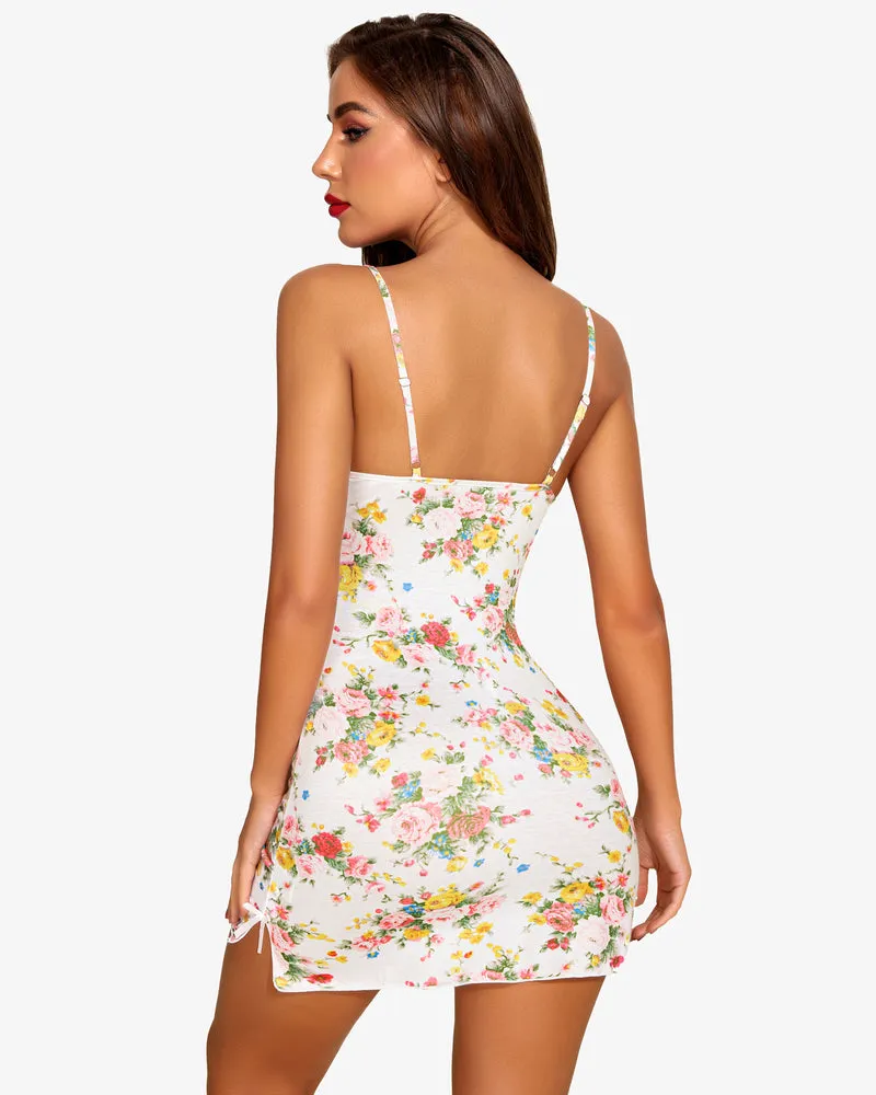 Leopard Lace Full Slips Chemise