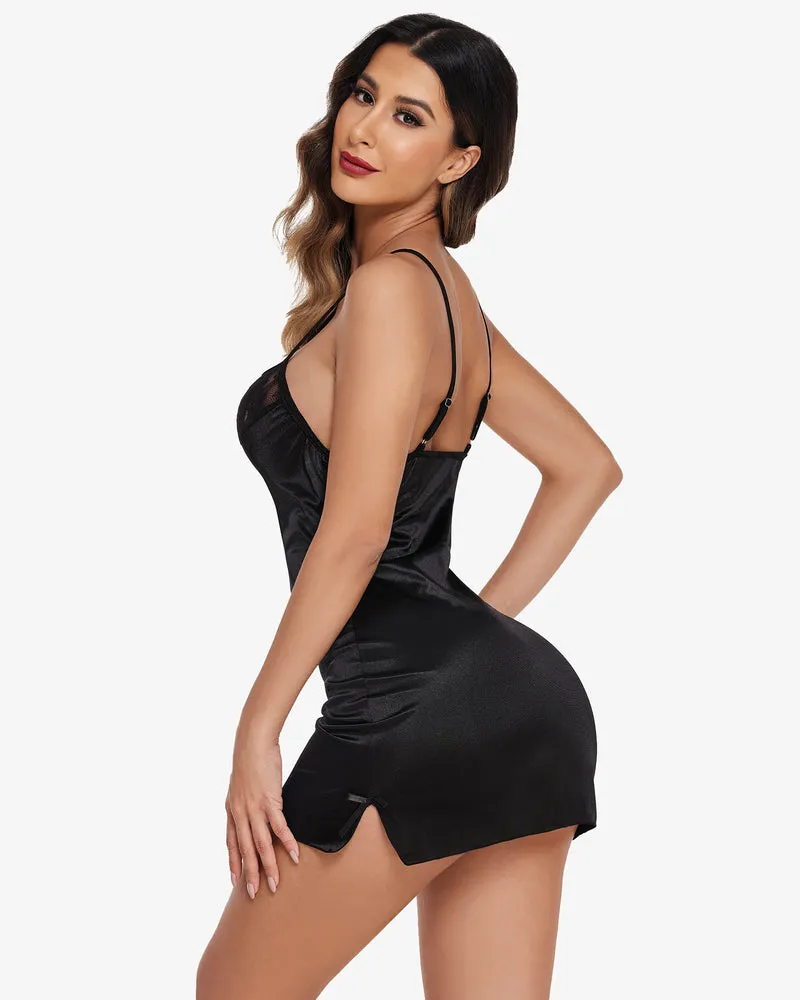 Leopard Lace Full Slips Chemise