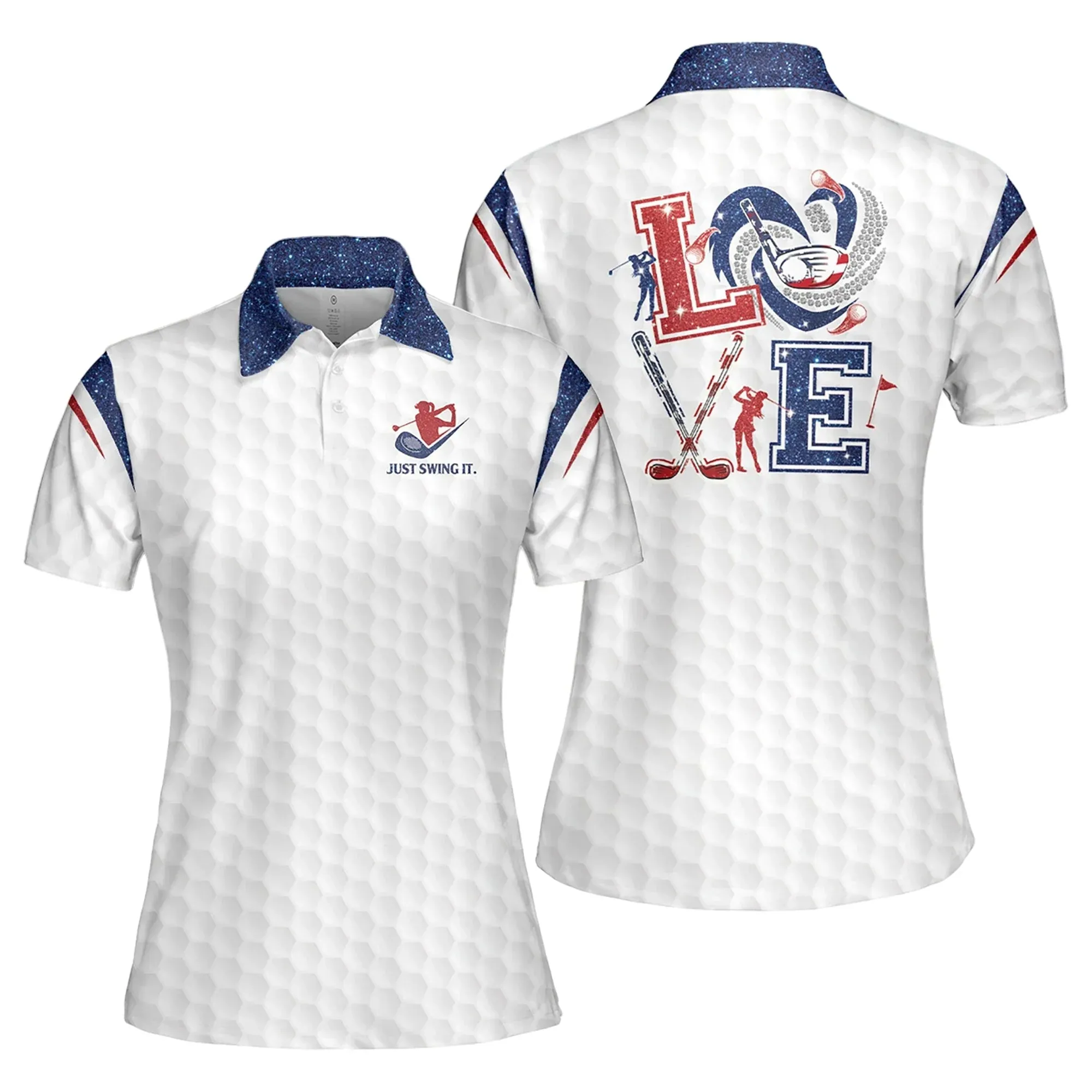 Love Golf Women Short Sleeve Polo Shirt Sleeveless Polo Shirt I, Polo Shirts for Women Sleeveless Summer Sports