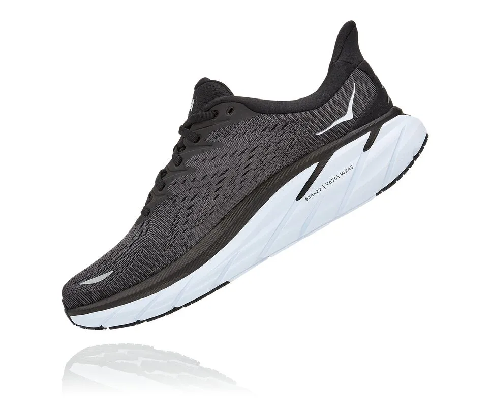 Men's Clifton 8 Run Black/White