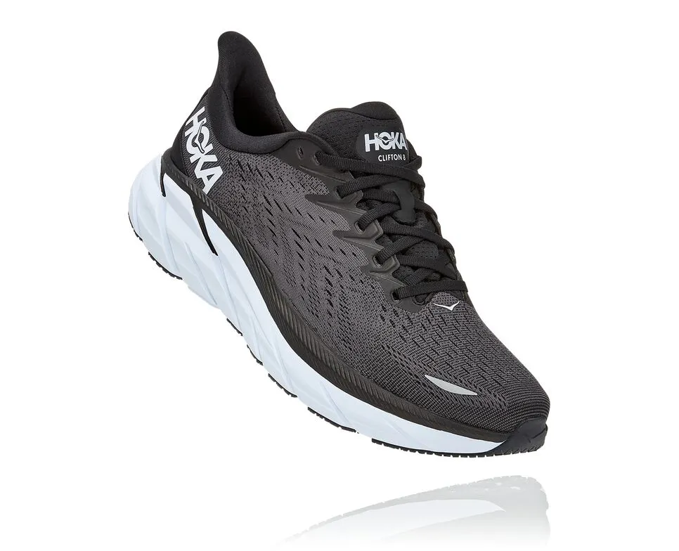 Men's Clifton 8 Run Black/White