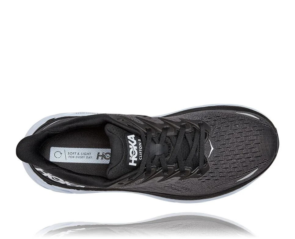 Men's Clifton 8 Run Black/White