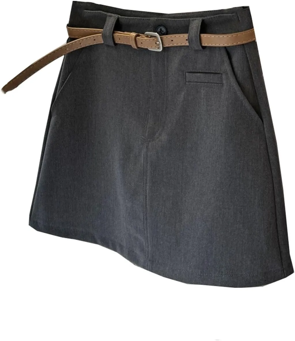 Pleated Satin Midi Skirt for Women, Autumn Winter Evening