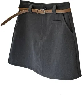 Pleated Satin Midi Skirt for Women, Autumn Winter Evening