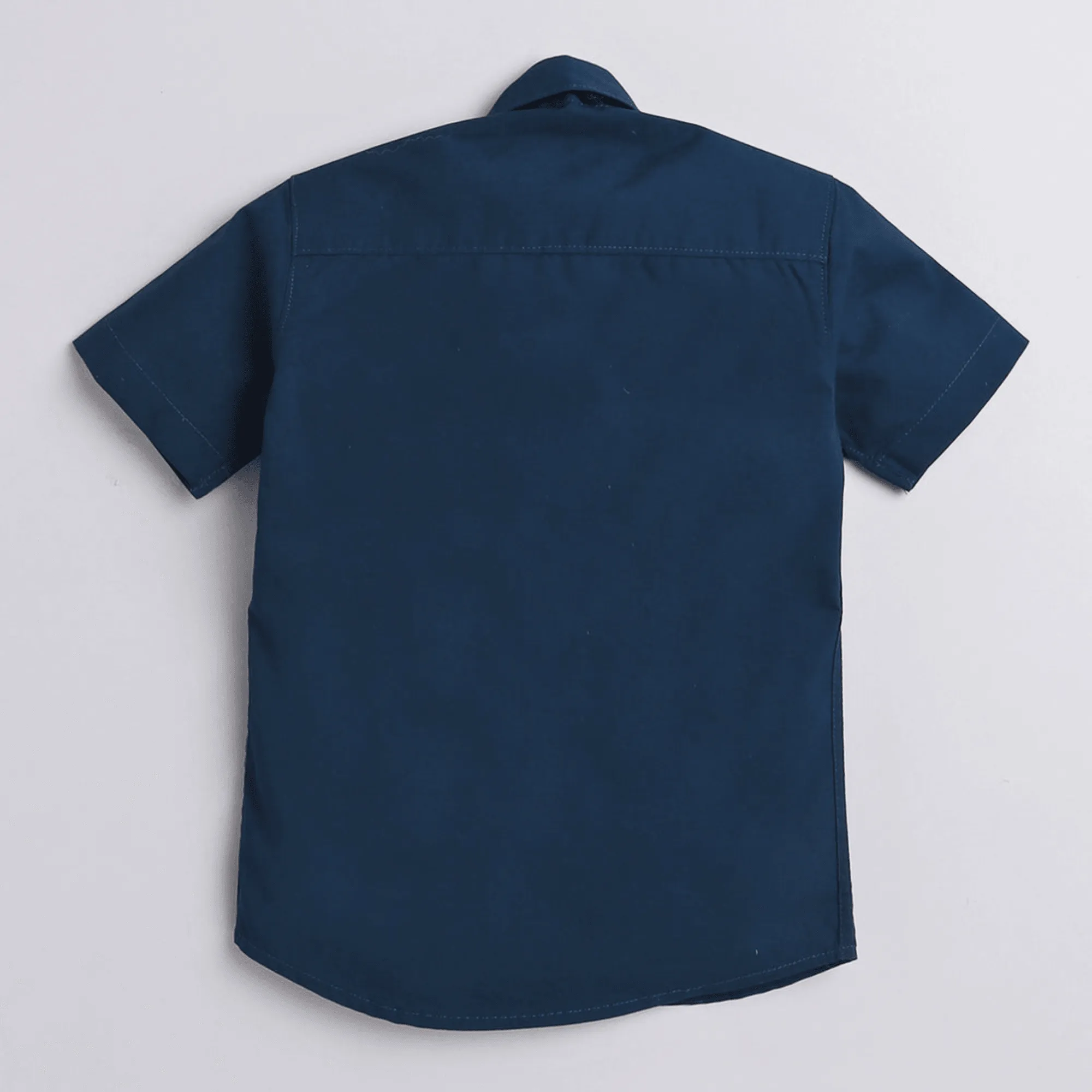 Polka Tots Cotton Regular Fit Sassy Since Birth Diamonds Party Wear Shirt With Bow Tie - Navy Blue
