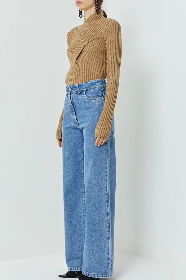 Presca Denim Trousers in Blue Denim