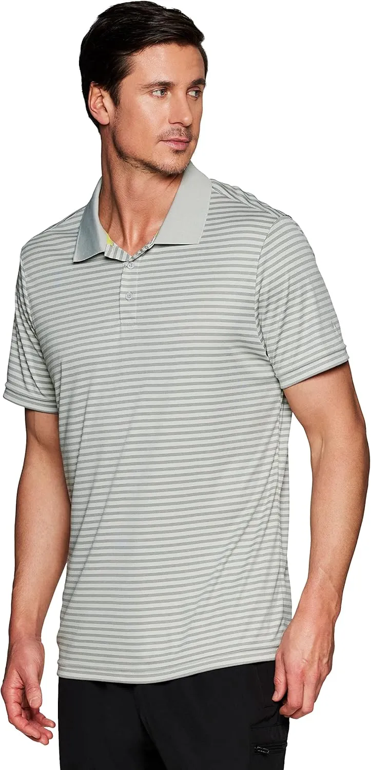 RBX Active Men's Golf Shirt, Short Sleeve Quick Drying Performance Polo Shirt