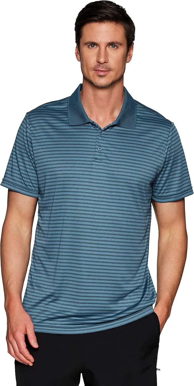 RBX Active Men's Golf Shirt, Short Sleeve Quick Drying Performance Polo Shirt