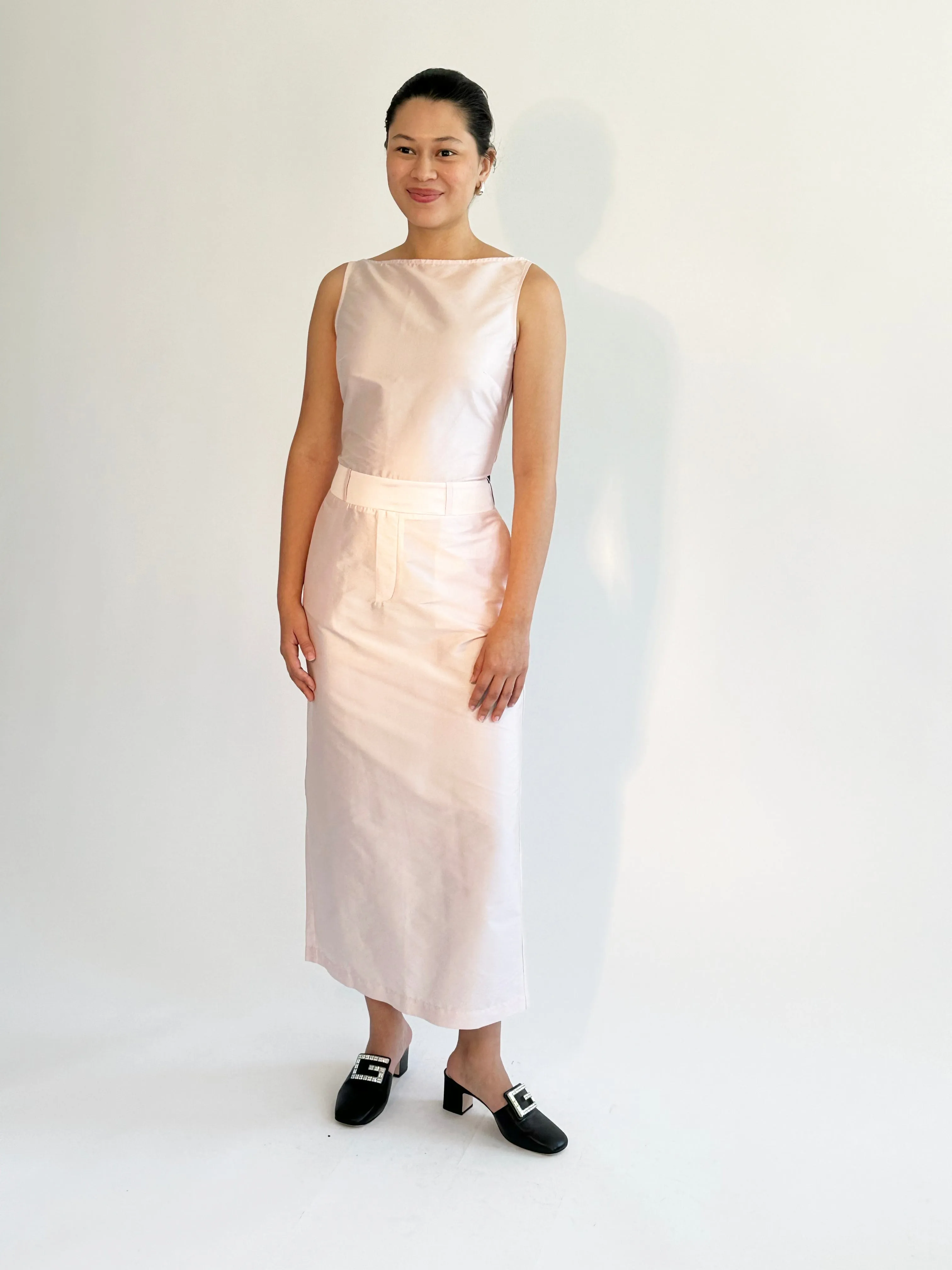 Soft Pink Long Loop Dress