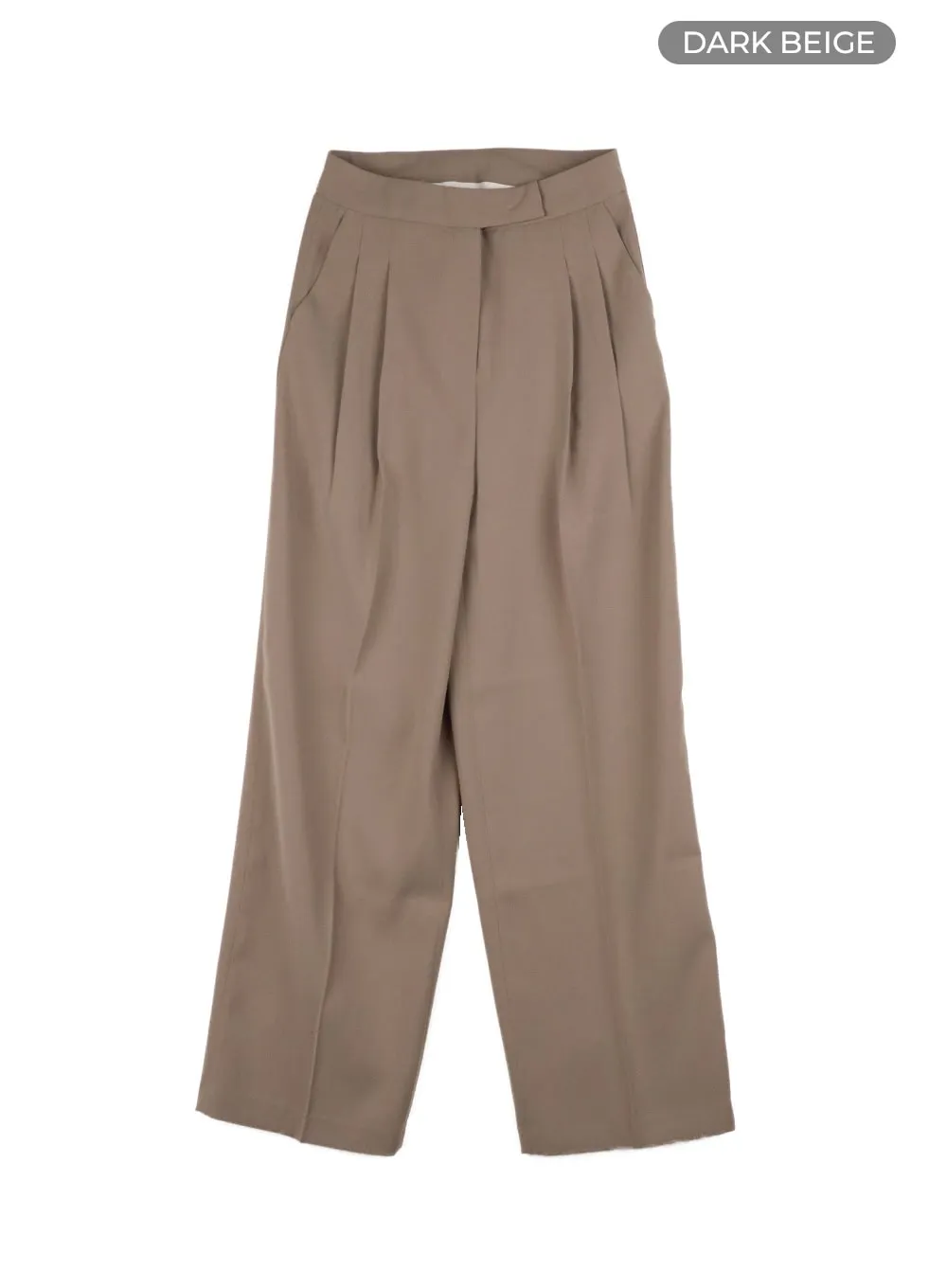 Solid Wide-Fit Trousers OY409