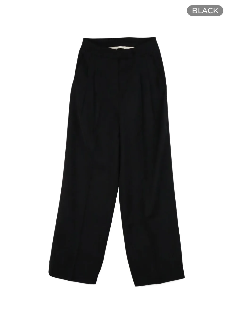Solid Wide-Fit Trousers OY409