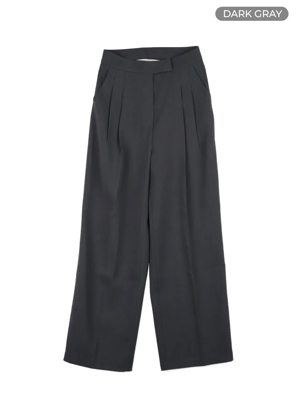 Solid Wide-Fit Trousers OY409