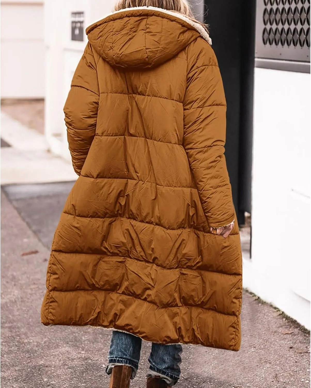 sweatshirt jacket women Ladies Fashionable Warm Winter Coat Double Faced Long Sleeve Hooded Down Jacket