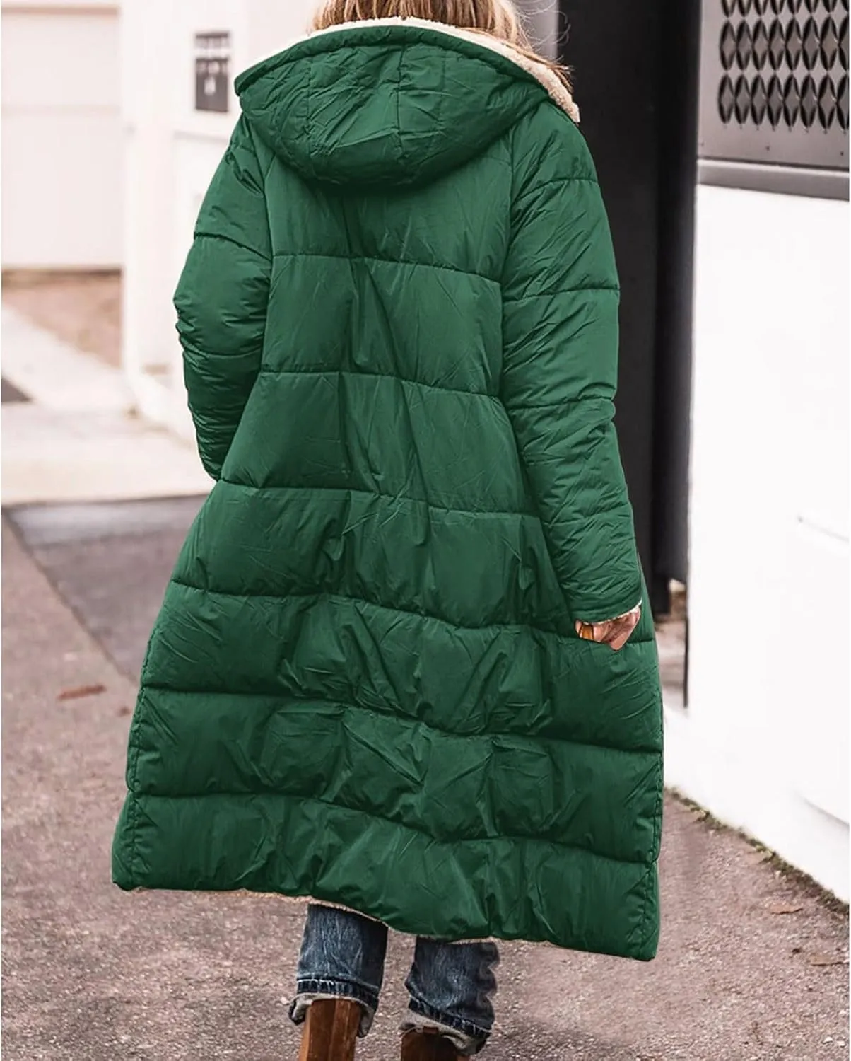 sweatshirt jacket women Ladies Fashionable Warm Winter Coat Double Faced Long Sleeve Hooded Down Jacket