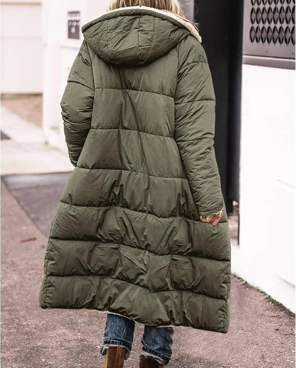 sweatshirt jacket women Ladies Fashionable Warm Winter Coat Double Faced Long Sleeve Hooded Down Jacket