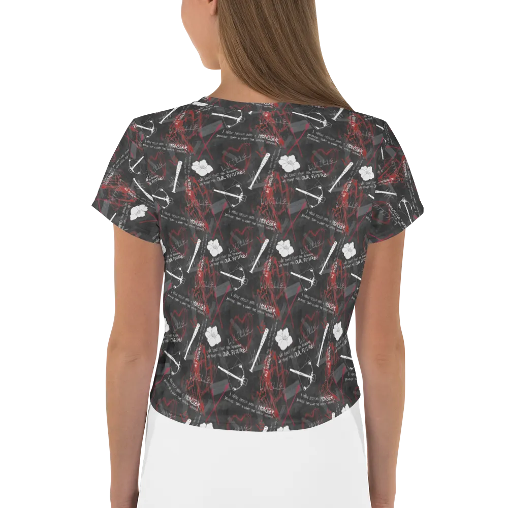 The Walking Dead Survival Women's All-Over Print Crop T-Shirt