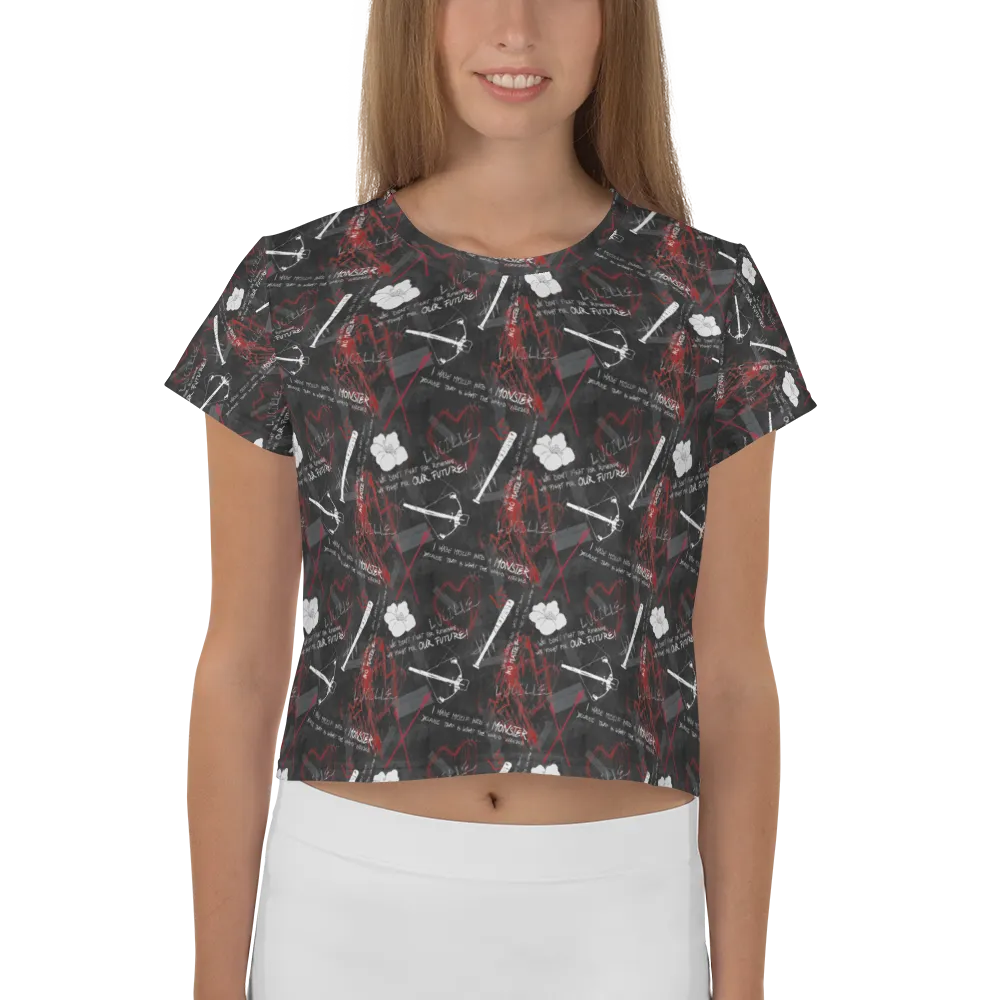 The Walking Dead Survival Women's All-Over Print Crop T-Shirt