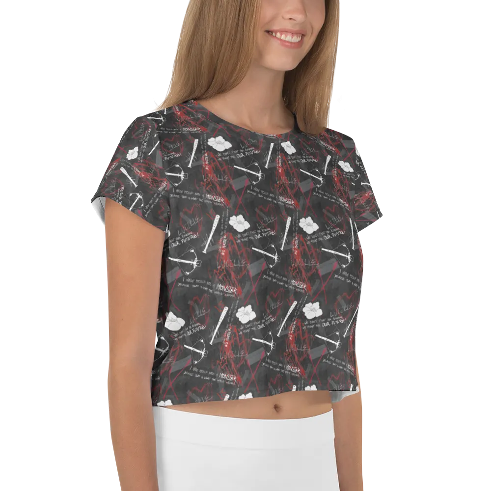 The Walking Dead Survival Women's All-Over Print Crop T-Shirt