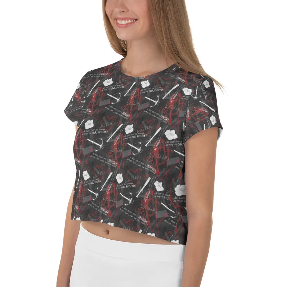 The Walking Dead Survival Women's All-Over Print Crop T-Shirt