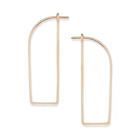 Window Abstract Handmade Minimal Hoops in Gold